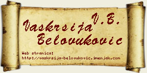 Vaskrsija Belovuković vizit kartica